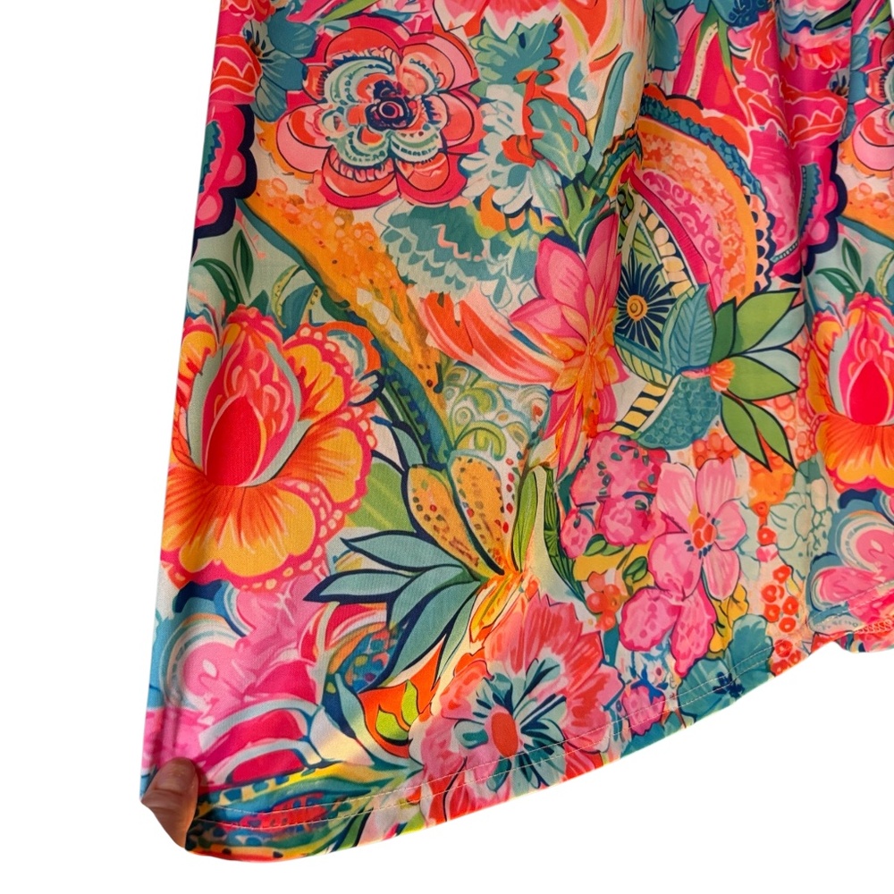 NWOT-Floral Sleeveless Dress - Picture 5 of 7